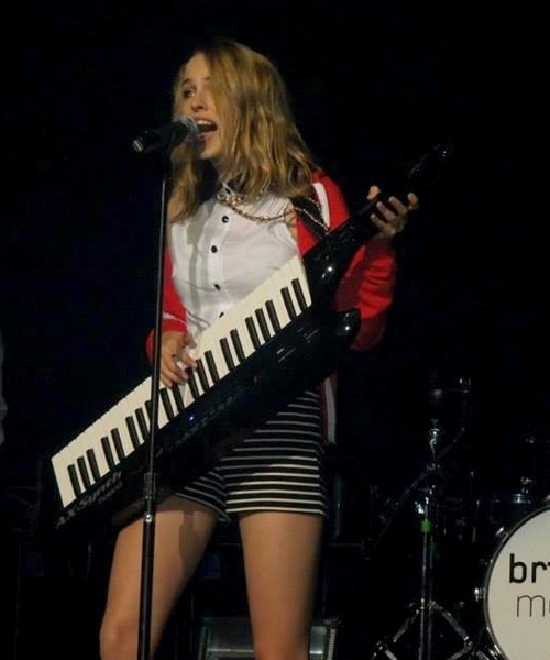 Musician playing keytar